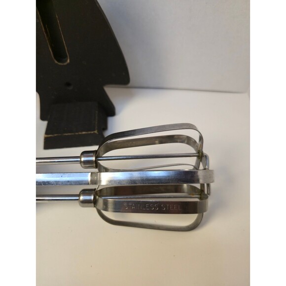 VTG Flint Ecko Hand Mixer Egg Beater Stainless Steel ORIGINAL BOX & Wall Hanger - Picture 4 of 10